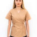 Bluza Medicala stil Kimono cu 2 buzunare laterale