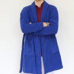 Halat Polar Fleece Modern Albastru cu 2 Buzunare - barbati