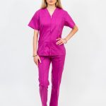 Bluza Medicala cu Fermoar si 3 Buzunare