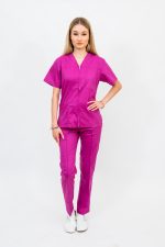 Bluza Medicala cu Fermoar si 3 Buzunare