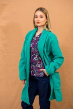 Halat Polar Fleece Modern Verde cu 2 Buzunare - imagine 2